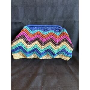 BTB Los Angeles Skye Straw Clutch NEW (without tags) Hinge CloseBeach date night